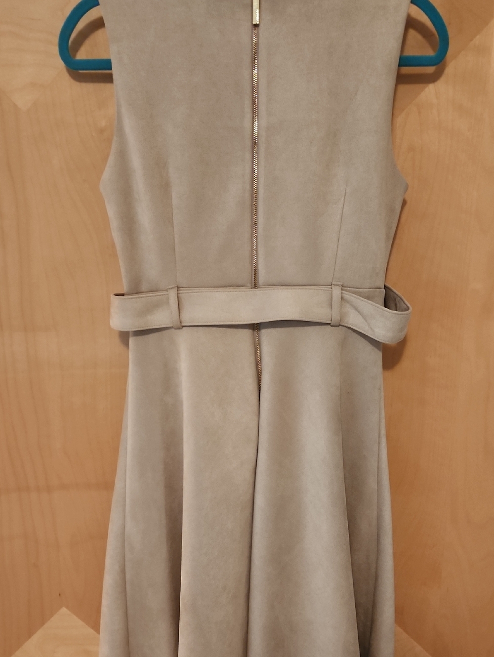Calvin Klein Faux Suede Dress Sz 6 - Picture 7 of 16
